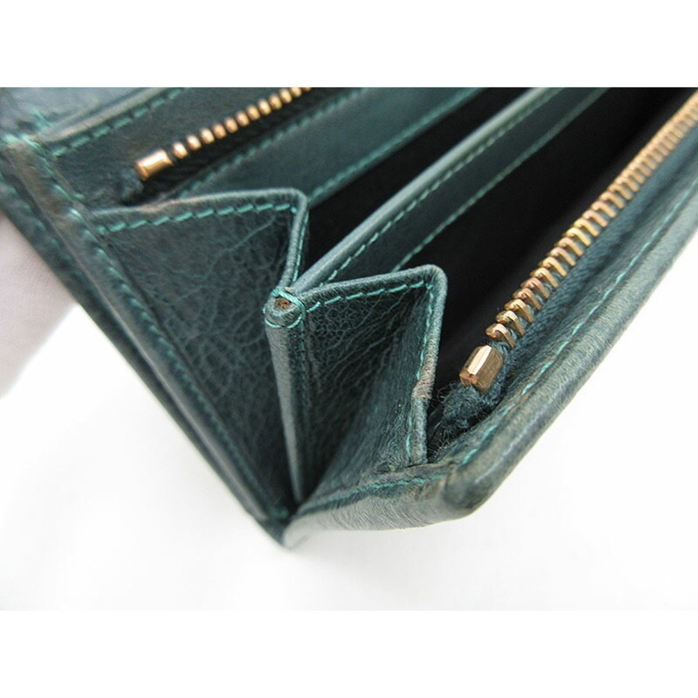 Balenciaga Conti Green Long Leather Giant Wallet - Picture 8 of 8